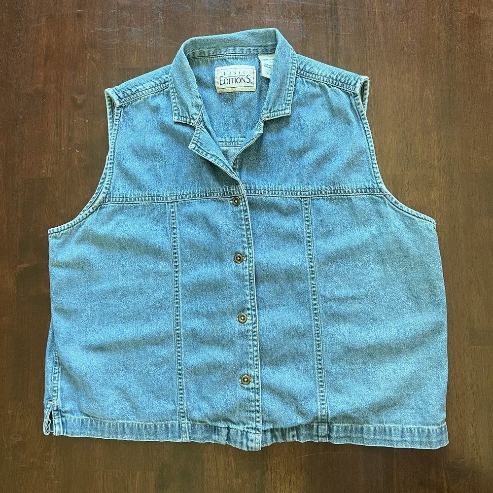 Blue Jean Basic Editions Vest Small Fit